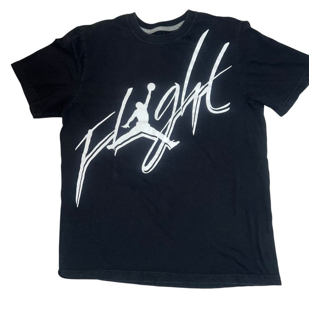 AIR JORDAN FLIGHT Y2K JUMPMAN MEN ESSENTIALS GRAPHIC T-SHIRT BLACK  WHITE  LG